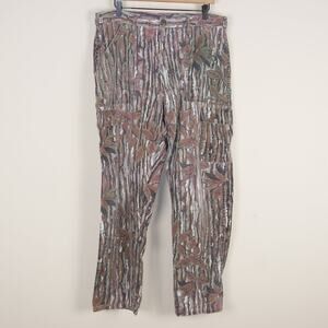 Vintage Realtree Camo Cargo Pants Adjustable Waist Mens Sz 34 x 30